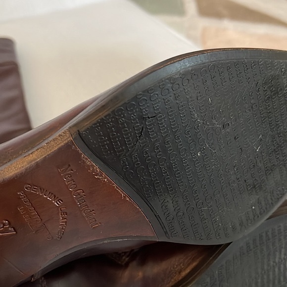 Nero Giardini Tall Brown Leather Boots, Woman Size 6.5 - Picture 12 of 16